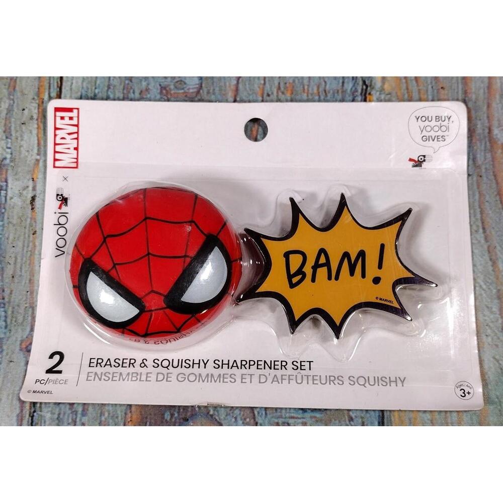 Marvel Spider-Man‎ Eraser & Squishy Sharpener Set - 2 Pieces